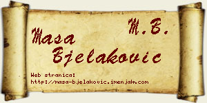 Maša Bjelaković vizit kartica